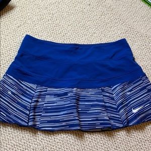 blue and white nike tennis skirt